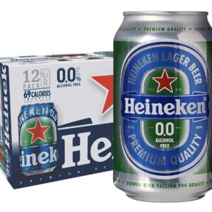 Heineken 0.0% Non Alcohol Beer - Great Taste, Zero Alcohol, 11.2 Fl Oz